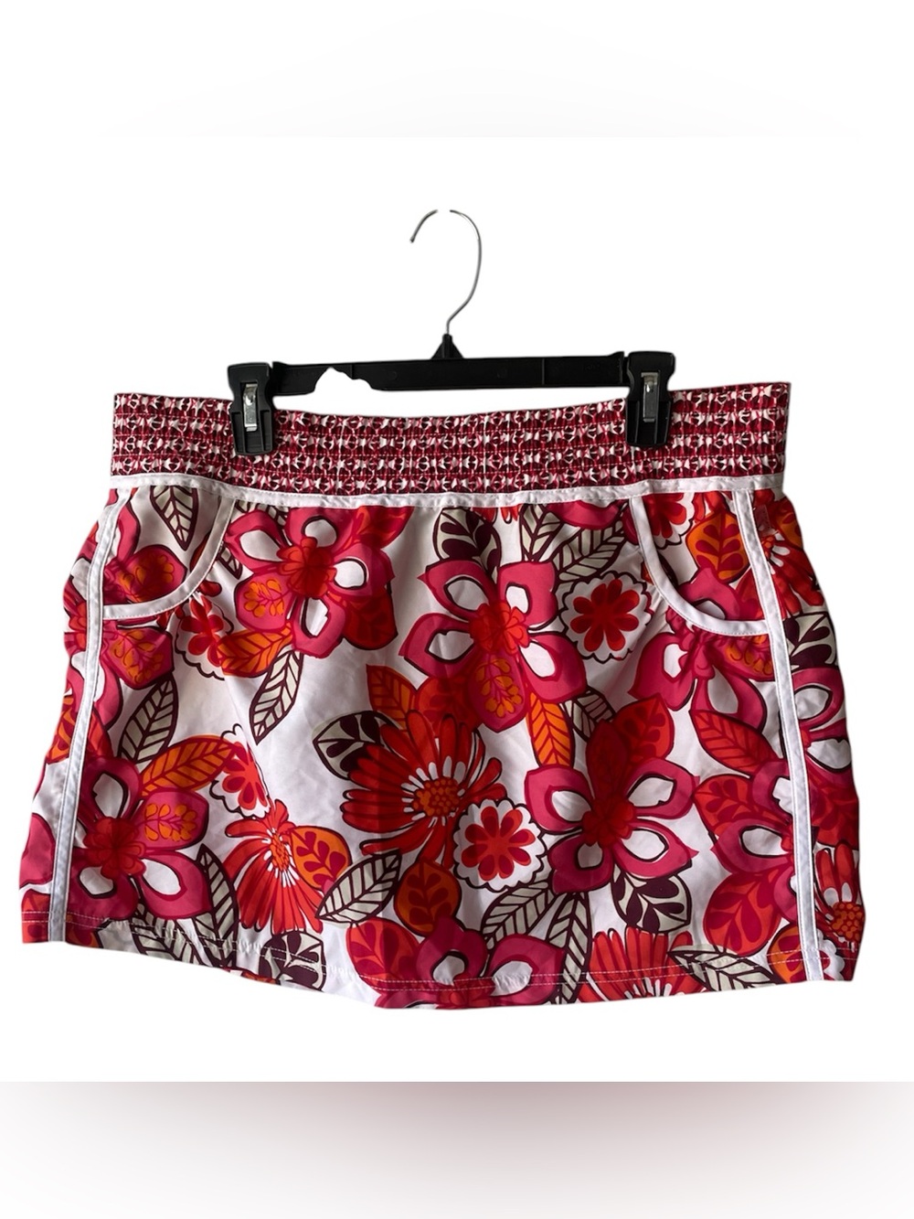 Athleta Floral Pink & Red Skort